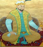 Ulugh Bek (Uzbek: Muhammad Tarag'ay Ulug'bek, Муҳаммад Тарағай Улуғбек; Persian: میرزا محمد طارق بن شاہرخ الغ‌بیگ - Mīrzā Muhammad Tāraghay bin Shāhrukh Uluġ Bek) (22 March 1394 in Sultaniyeh (Persia) – 27 October, 1449 (Samarkand) was a Timurid ruler as well as an astronomer, mathematician and sultan.<br/><br/>

His commonly-known name is not truly a personal name, but can be loosely translated as 'Great Ruler'  and was the Turkic equivalent of Timur's Perso-Arabic title Amīr-e Kabīr. His real name was Mīrzā Mohammad Tāraghay bin Shāhrokh. Ulugh Beg was notable for his work in astronomy-related mathematics, such as trigonometry and spherical geometry. He built the great observatory in Samarkand, between 1424 and 1429.