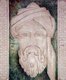 Iran / Uzbekistan: Al Khwarizmi, Persian mathematician, astronomer, geographer, Baghdad (c. 780-c. 850). A representation in the Museum of Ancient Khorezm, Khiva. Photo by Euyasik (C BY-SA 3.0 License)